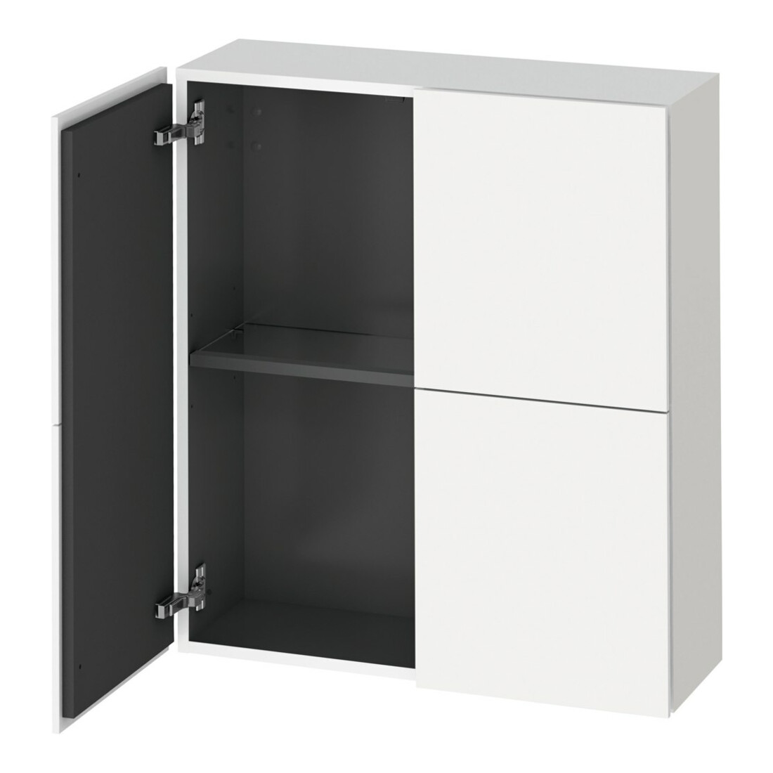 Duravit Halbhochschrank L-Cube 70x24,3x80cm, 2 Türen, weiß matt