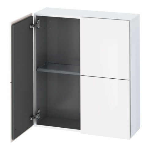 Duravit Halbhochschrank L-Cube 70x24,3x80cm, 2 Türen, weiß supermatt