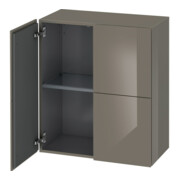 Duravit Halbhochschrank L-Cube 70x36,3x80cm, 2 Tür., flan. Gr Hochglanz