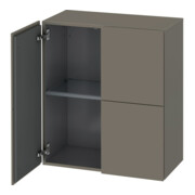 Duravit Halbhochschrank L-Cube 70x36,3x80cm, 2 Tür., flan. Gr s-matt