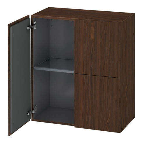 Duravit Halbhochschrank L-Cube 70x36,3x80cm, 2 Tür., nussbaum gebürstet