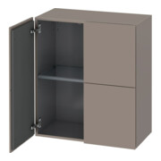 Duravit Halbhochschrank L-Cube 70x36,3x80cm, 2 Türen, basalt matt