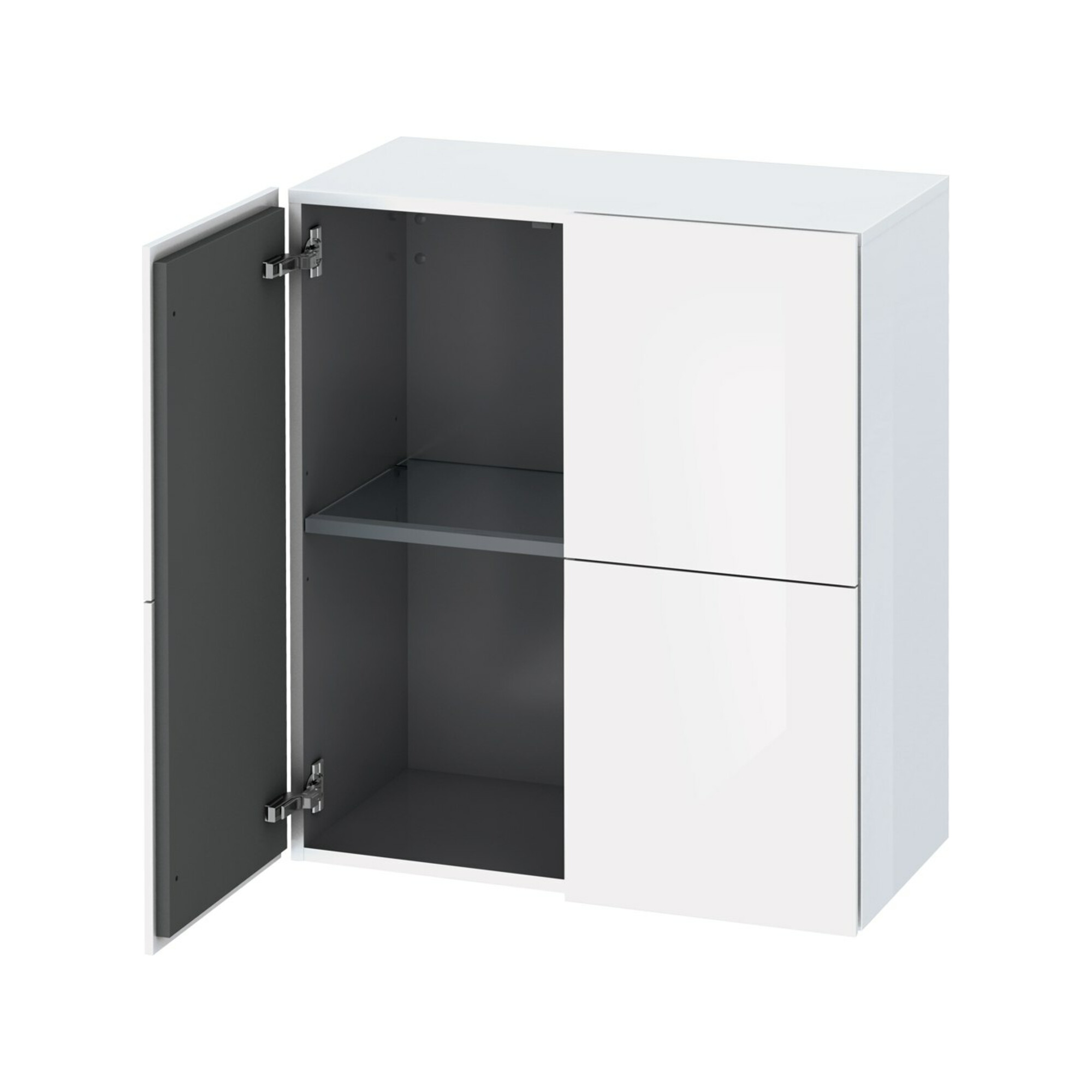 Duravit Halbhochschrank L-Cube 70x36,3x80cm, 2 Türen, eiche marmoriert