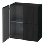 Duravit Halbhochschrank L-Cube 70x36,3x80cm, 2 Türen, Eiche schwarz