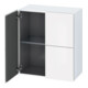 Duravit Halbhochschrank L-Cube 70x36,3x80cm, 2 Türen, Eiche schwarz-3