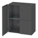 Duravit Halbhochschrank L-Cube 70x36,3x80cm, 2 Türen, graphit matt-1