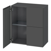 Duravit Halbhochschrank L-Cube 70x36,3x80cm, 2 Türen, graphit matt