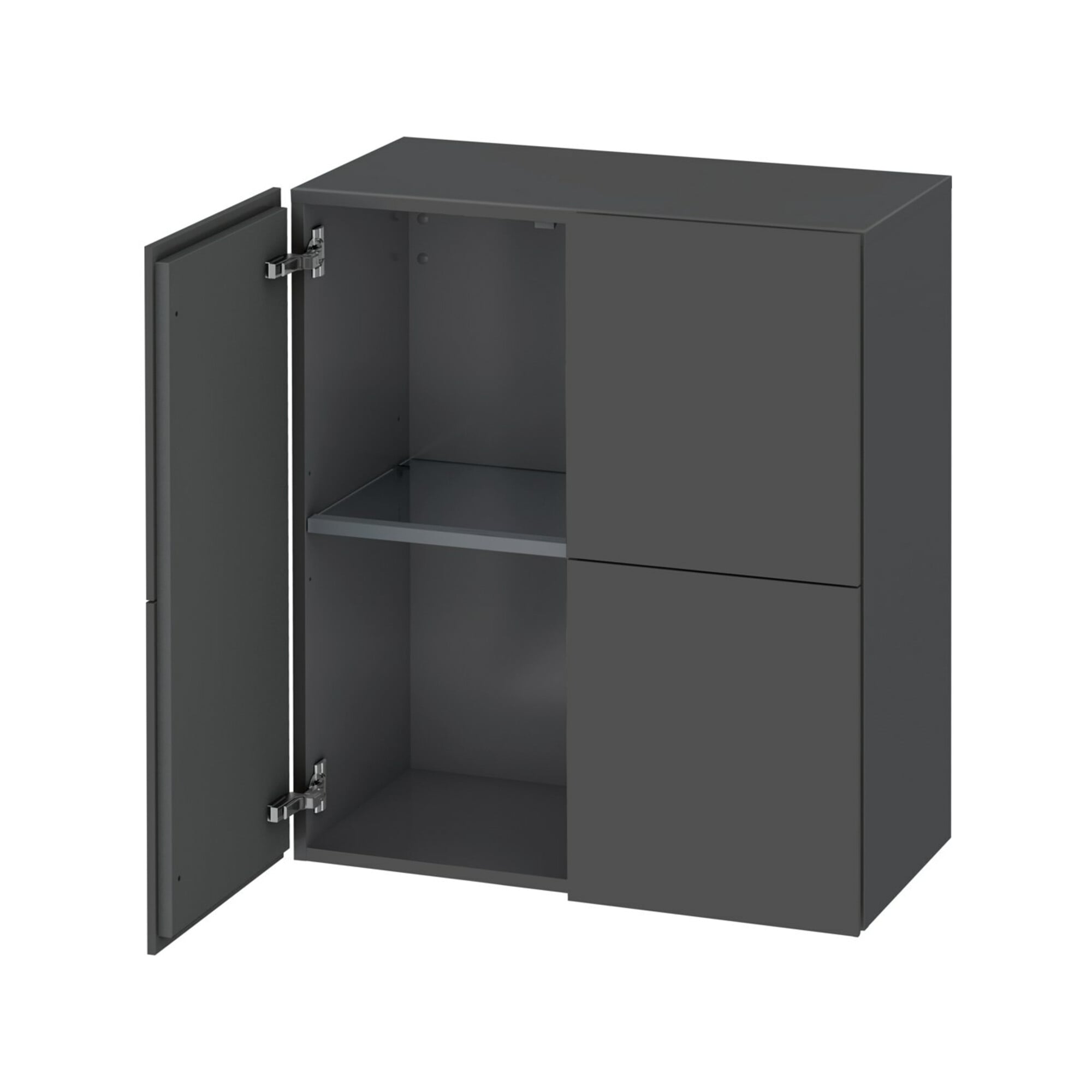 Duravit Halbhochschrank L-Cube 70x36,3x80cm, 2 Türen, graphit matt