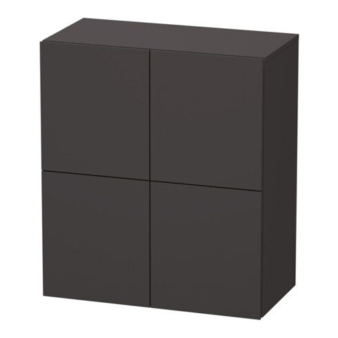 Duravit Halbhochschrank L-Cube 70x36,3x80cm, 2 Türen, graphit supermatt