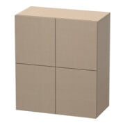 Duravit Halbhochschrank L-Cube 70x36,3x80cm, 2 Türen, leinen