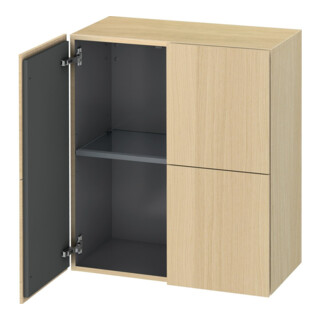 Duravit Halbhochschrank L-Cube 70x36,3x80cm, 2 Türen, mediterane eiche
