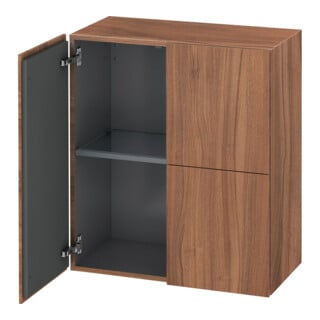 Duravit Halbhochschrank L-Cube 70x36,3x80cm, 2 Türen, nussbaum natur