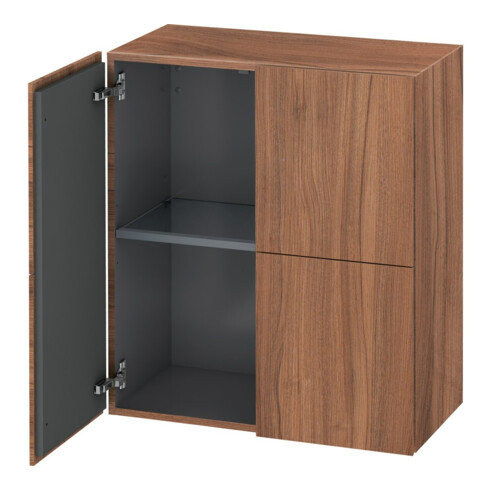 Duravit Halbhochschrank L-Cube 70x36,3x80cm, 2 Türen, nussbaum natur