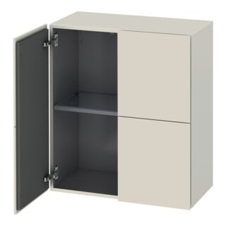 Duravit Halbhochschrank L-Cube 70x36,3x80cm, 2 Türen, taupe matt