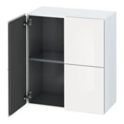 Duravit Halbhochschrank L-Cube 70x36,3x80cm, 2 Türen, weiß Hochglanz