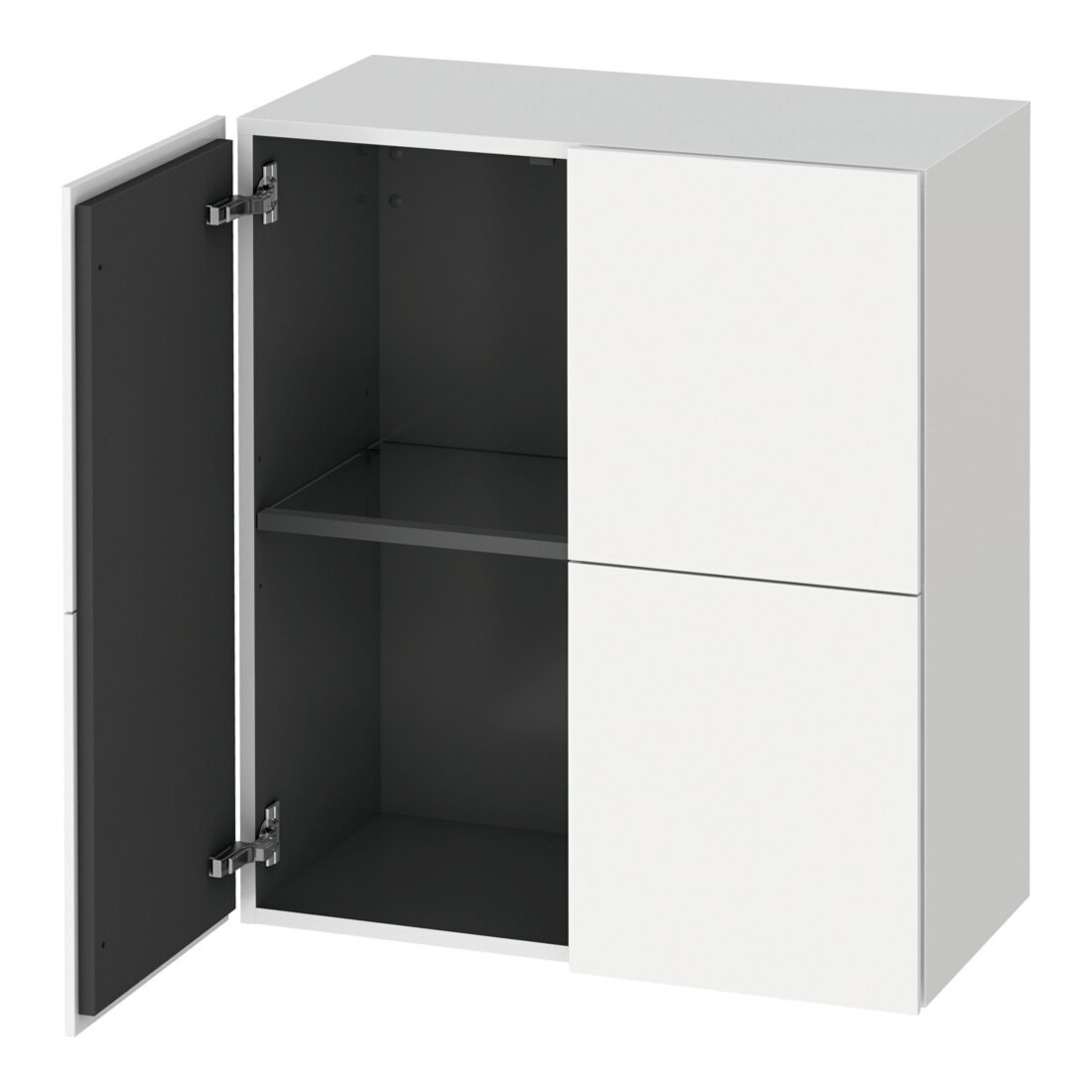 Duravit Halbhochschrank L-Cube 70x36,3x80cm, 2 Türen, weiß matt