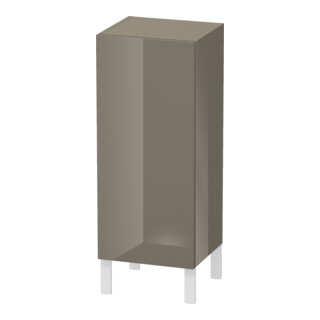 Duravit Halbhochschrank L-Cube indiv., Tür li, flannel grey Hochglanz