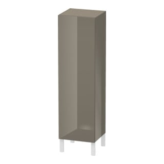 Duravit Halbhochschrank L-Cube indiv., Tür re, flannel grey Hochglanz