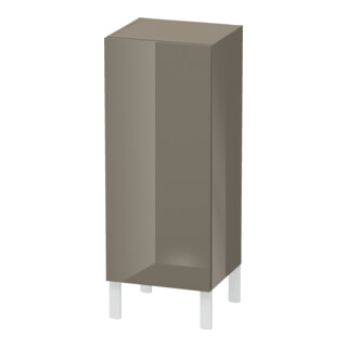 Duravit Halbhochschrank L-Cube indiv., Tür re, flannel grey Hochglanz