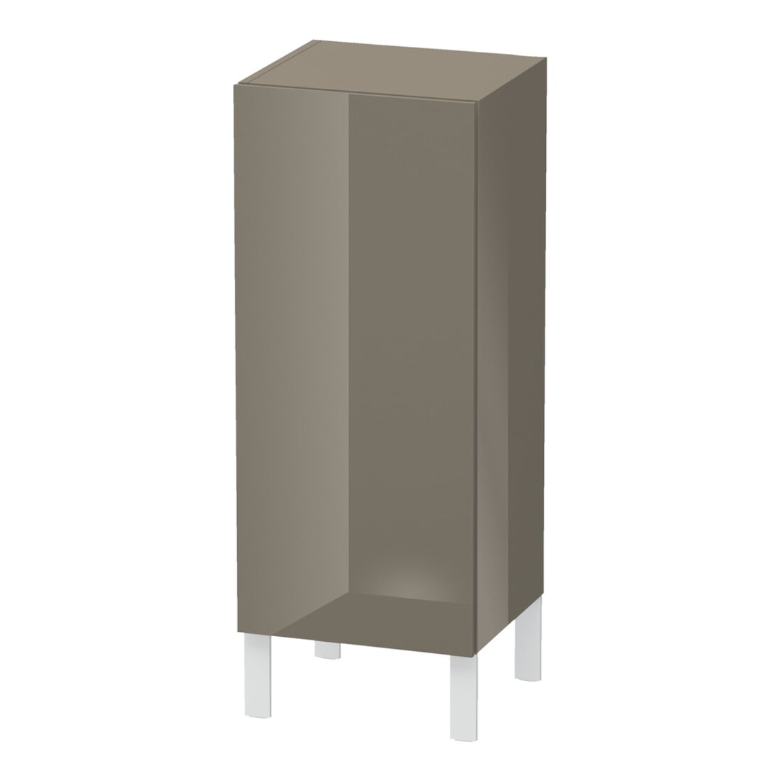 Duravit Halbhochschrank L-Cube indiv., Tür re, flannel grey Hochglanz