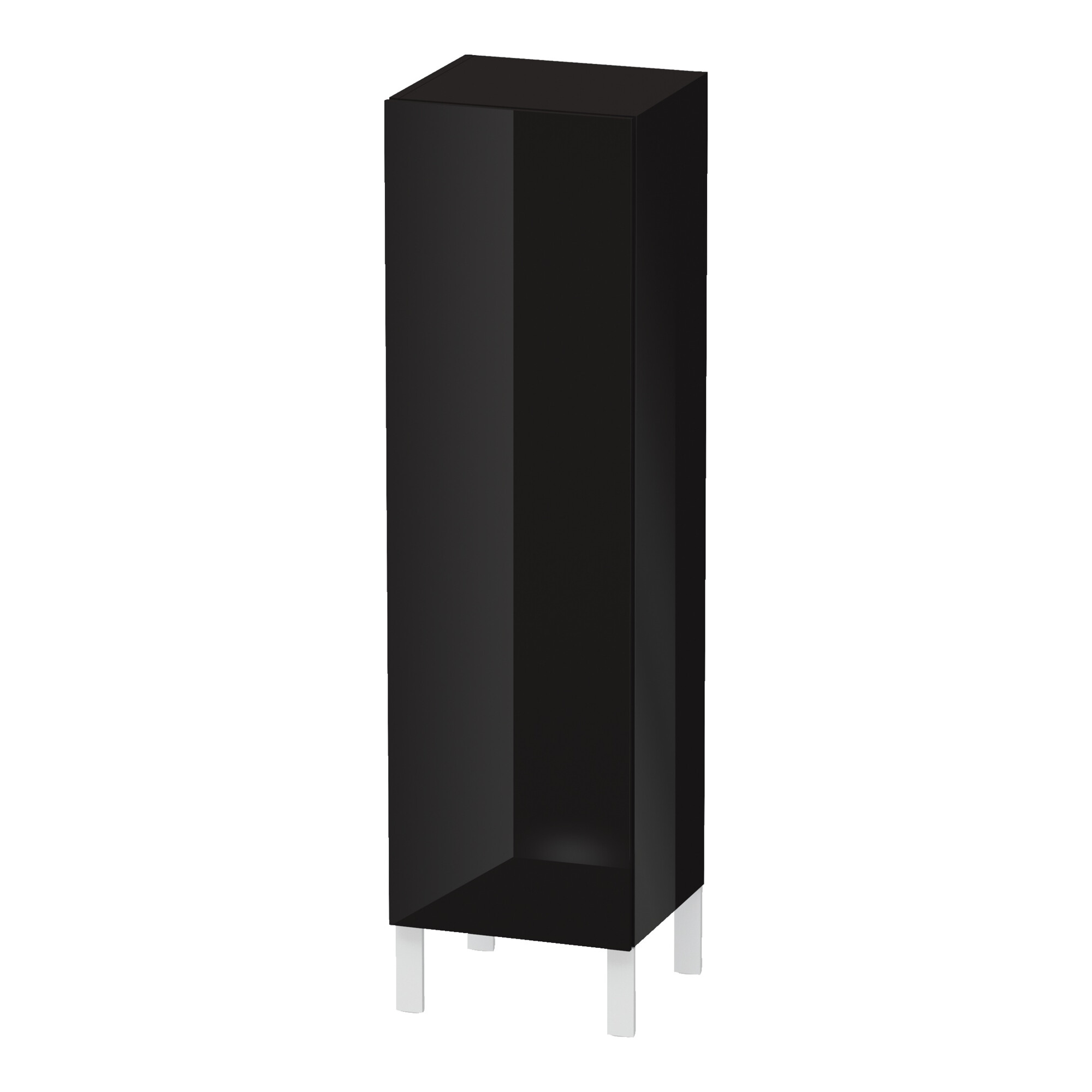 Duravit Halbhochschrank L-Cube indiv., Tür rechts, schwarz Hochglanz