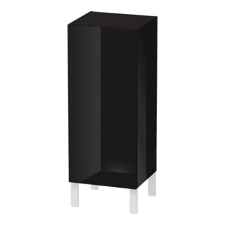 Duravit Halbhochschrank L-Cube individual, Tür links, schwarz Hochglanz