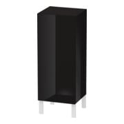 Duravit Halbhochschrank L-Cube individual, Tür links, schwarz Hochglanz