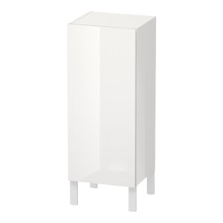 Duravit Halbhochschrank L-Cube individual, Tür links, weiß Hochglanz
