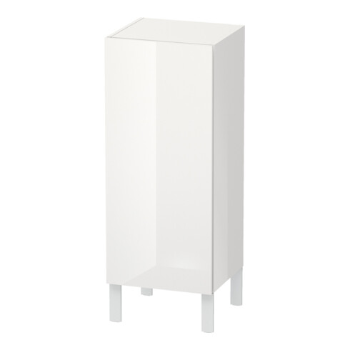 Duravit Halbhochschrank L-Cube individual, Tür rechts, weiß Hochglanz