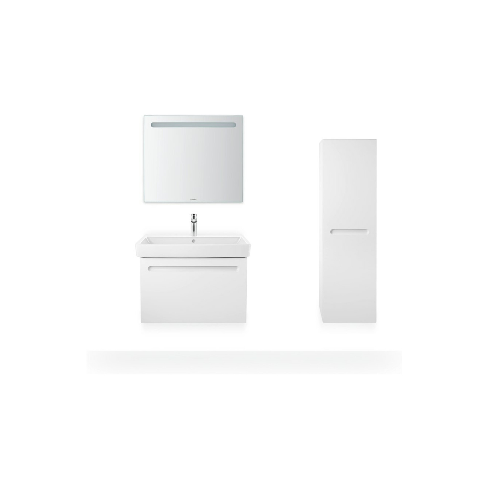Duravit Halbhochschrank No. 1 40x36x132cm, 4 Fachb., T re, Weiß Matt