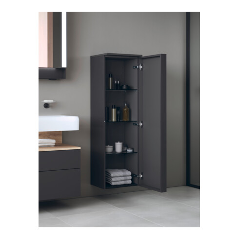 Duravit Halbhochschrank Qatego 40x36x1320cm, 1 T., Anschl li, graph ma