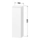 Duravit Halbhochschrank Qatego 40x36x1320cm, 1 T., Anschl re, we hgl-3