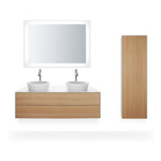 Duravit Halbhochschrank White Tulip 40x36x132cm, 1 T, An L, E N mas/weiß hgl