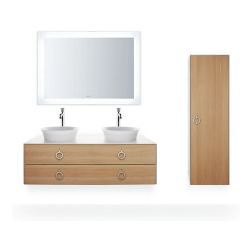 Duravit Halbhochschrank White Tulip 40x36x132cm, 1 T m G, An r, E Nat w hgl