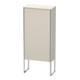 Duravit Halbhochschrank XSquare 50x23,6x113,6cm, steh., Tür links, Taupe-3