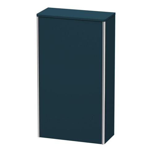 Duravit Halbhochschrank XSquare 50x23,6x89,6cm, T. li, blau seidenmatt