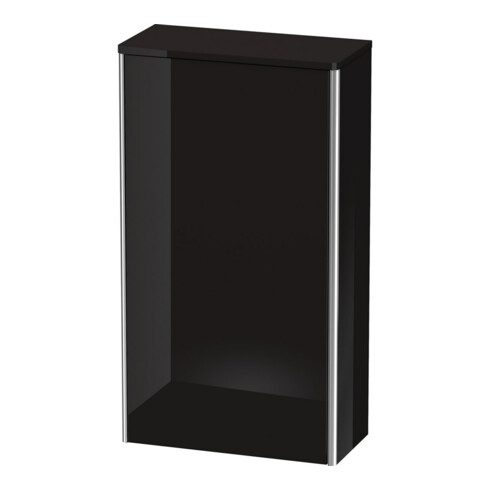 Duravit Halbhochschrank XSquare 50x23,6x89,6cm, T. li, schwarz hochglanz