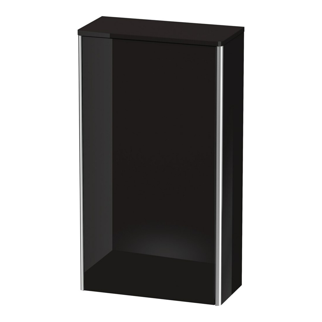 Duravit Halbhochschrank XSquare 50x23,6x89,6cm, T. li, schwarz hochglanz
