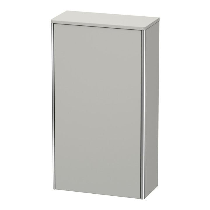 Duravit Halbhochschrank XSquare 50x23,6x89,6cm, T. links, Betongrau matt