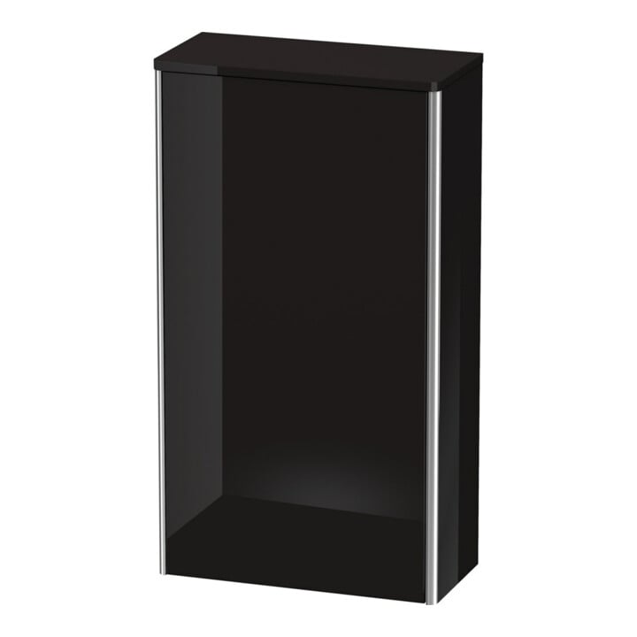 Duravit Halbhochschrank XSquare 50x23,6x89,6cm, T. re, schwarz hochglanz