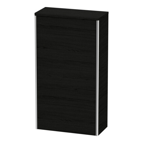 Duravit Halbhochschrank XSquare 50x23,6x89,6cm, Tür links, Eiche schwarz