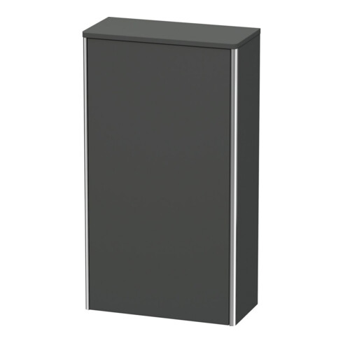 Duravit Halbhochschrank XSquare 50x23,6x89,6cm, Tür links, Graphit matt