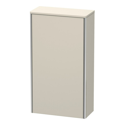 Duravit Halbhochschrank XSquare 50x23,6x89,6cm, Tür links, Taupe