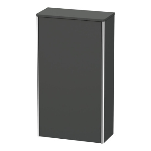 Duravit Halbhochschrank XSquare 50x23,6x89,6cm, Tür rechts, Graphit matt