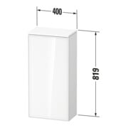 Duravit Halbhochschrank Zencha 40x24x81,9cm, 1 T, An L, G s Lin/gr matt-3