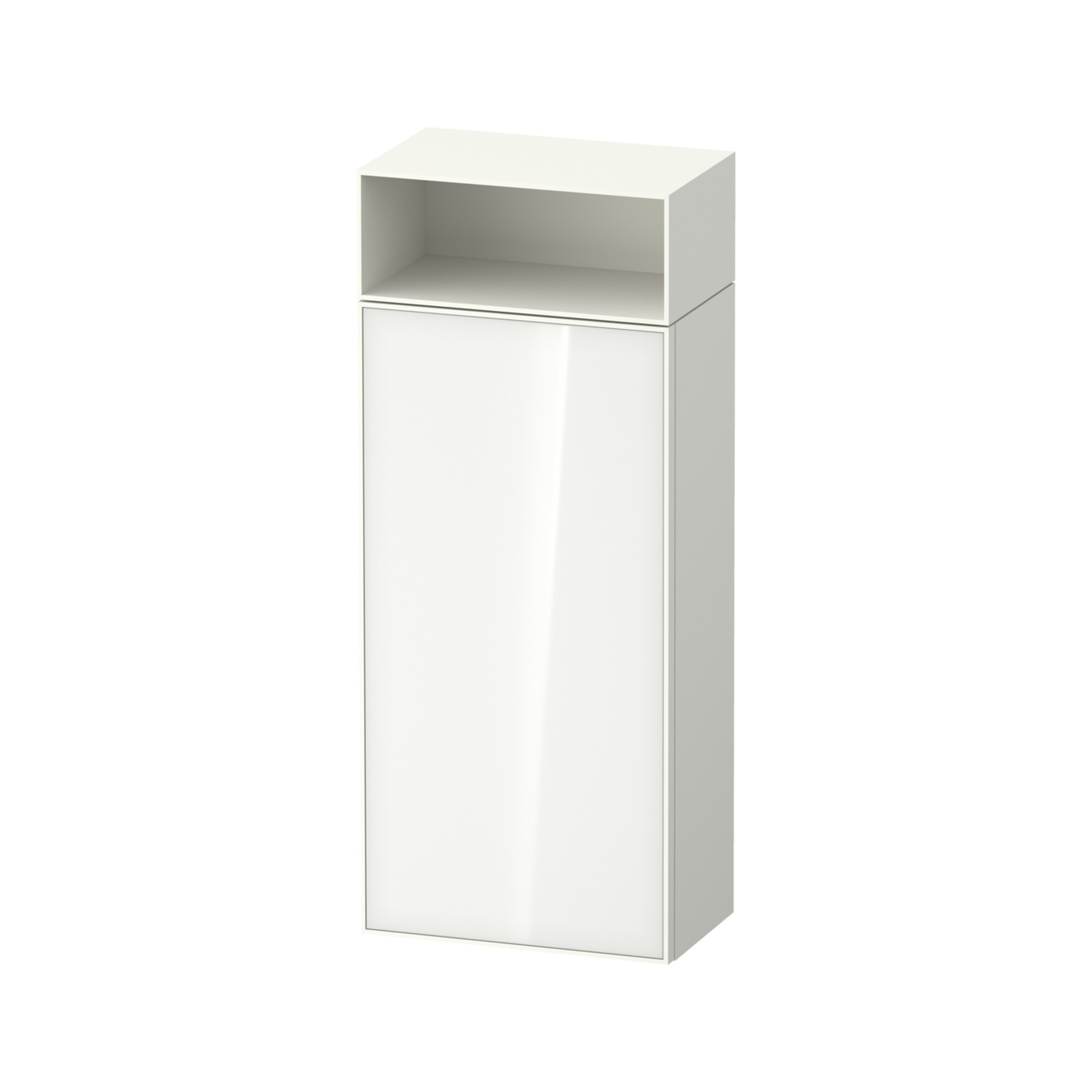 Duravit Halbhochschrank Zencha 40x24x96,1cm, 1 T, An li, Gl. we/we matt