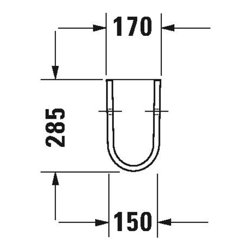 Duravit Halbsäule Starck 3 17x31,5cm, weiß