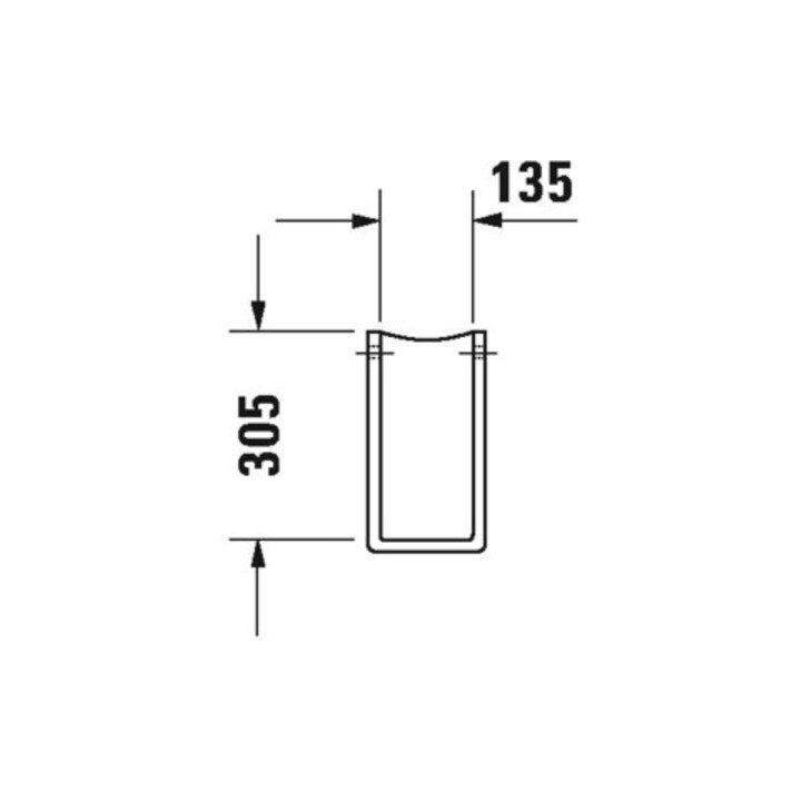 Duravit Halbsäule Starck 3 17x31,5cm, weiß