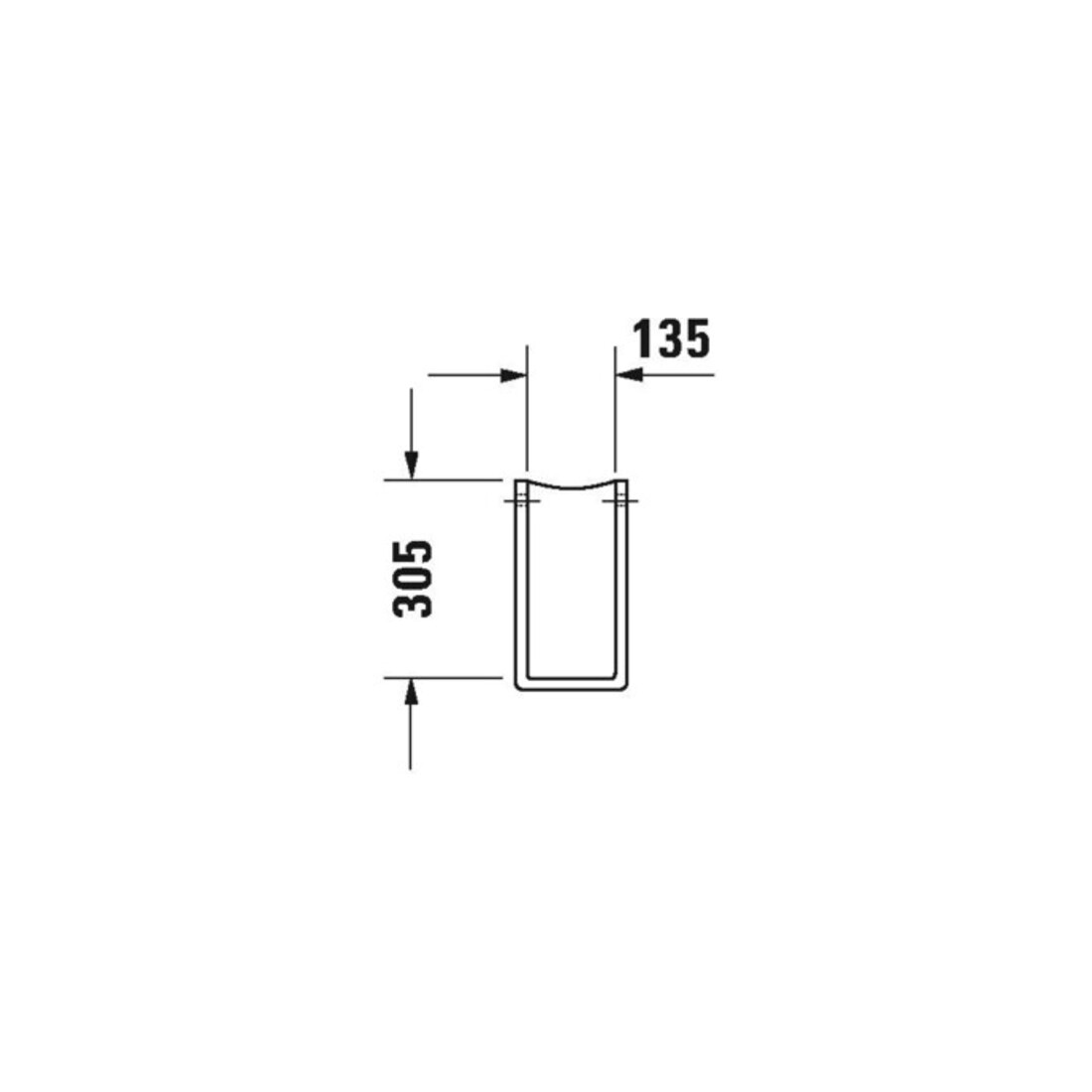 Duravit Halbsäule Starck 3 17x31,5cm, weiß