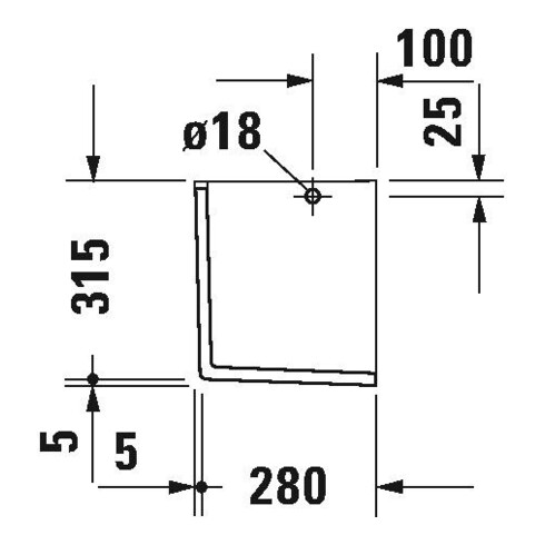 Duravit Halbsäule Starck 3 17x31,5cm, weiß